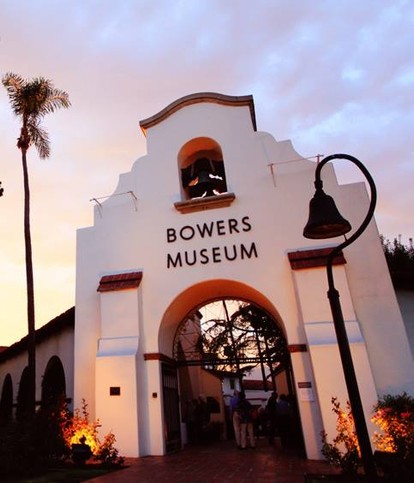 This image shows the actual entrance of the Bowers Museum.
