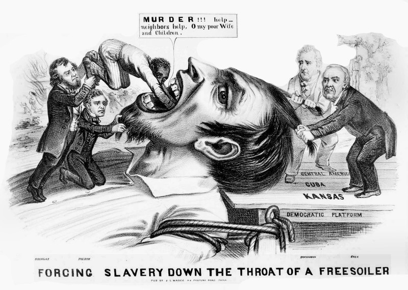 Political Cartoon for Bleeding Kansas