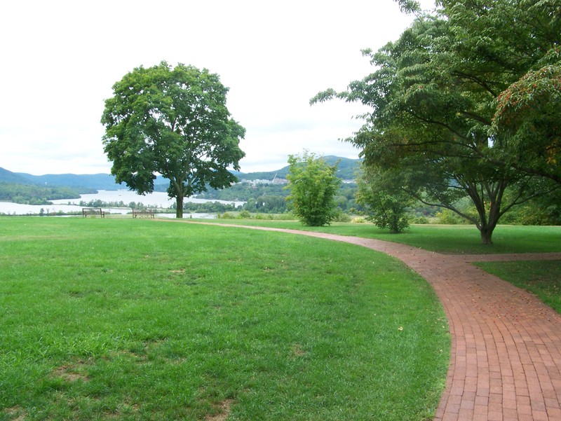 Brick Path to Great Lawn and the View