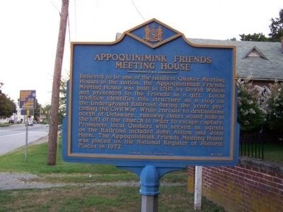 Historical marker telling the story of the structure