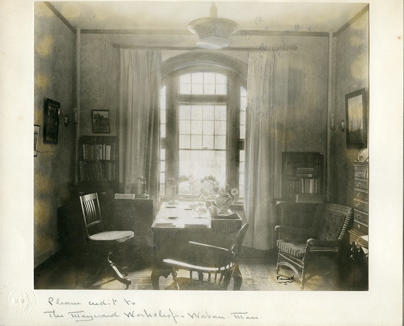 Draper Hall, principal Bertha Bailey's office, 1929. Photograph by Maynard Workshop.