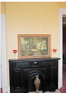 Here is another one of the beautiful fireplaces. 