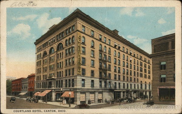 A postcard of the Courtland Hotel 1924 