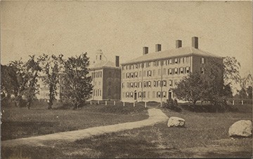 Andover Theological Seminary, 1860, Foxcroft Hall at right