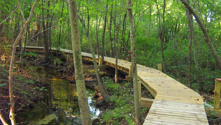 The nature center has three miles of trails