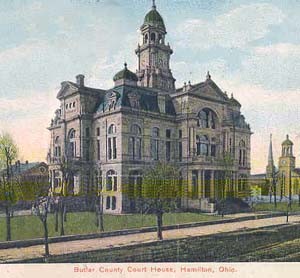 This is a picture of the Butler County courthouse from 1908.