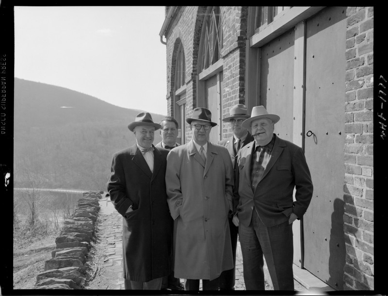 Coat, White, Black, Building