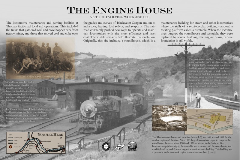 sign about the Engine House made by Friends of Blackwater