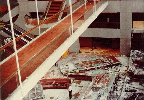 Aftermath of the walkway collapse