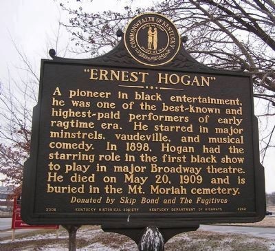 Historic Marker to Hogan near Mt. Moriah Cemetery