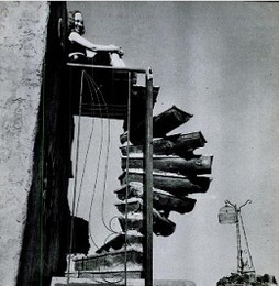 1948 LIFE photo of Mary Lou on winding staircase