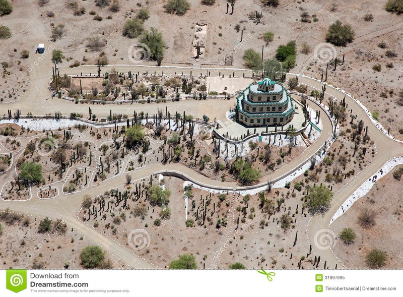 Aerial view of castle