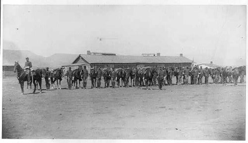 Buffalo Soldiers at Camp Verde circa 1880s. 