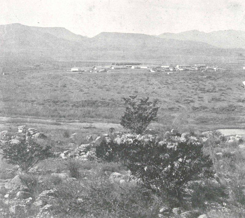 Mid to late 1880s birds eye view of Verde and surrounding countryside at the time