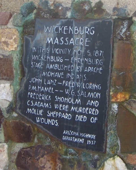 Wickenburg Massacre monument plaque 