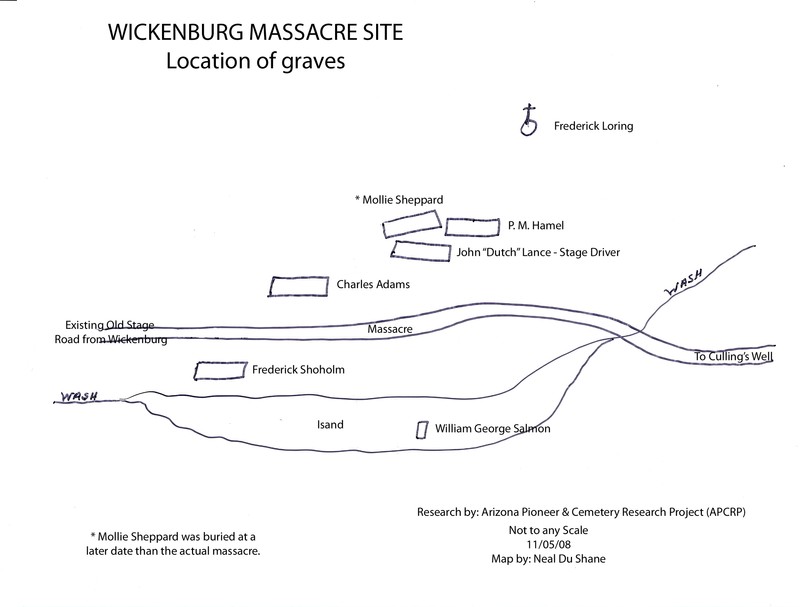 Map of grave locations. 