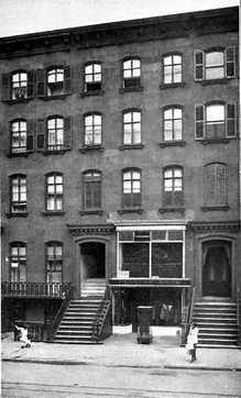 building, steps, structure, window, brownstone, townhouse 