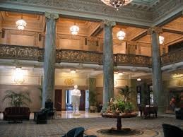 Main lobby inside. State is of Prophet Joseph Smith, founder of the LDS church