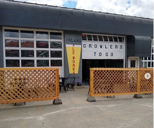 Building used as tap house with outdoor seating