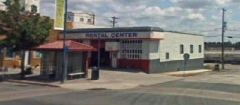 Garage building used as rental center