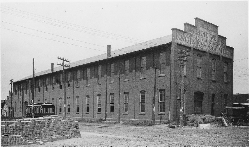 Photograph of the Scheidler Machine Works, current home of The Works, taken around the turn of the twentieth century.