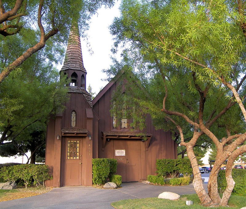 A view of the Little Church of the West in its current location.