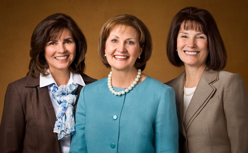 The Relief Society Presidency today. Linda K. Burton (center) President, Carole M. Stephens (R) 1st Counselor and Linda S. Reeves (L) 2nd Counselor 