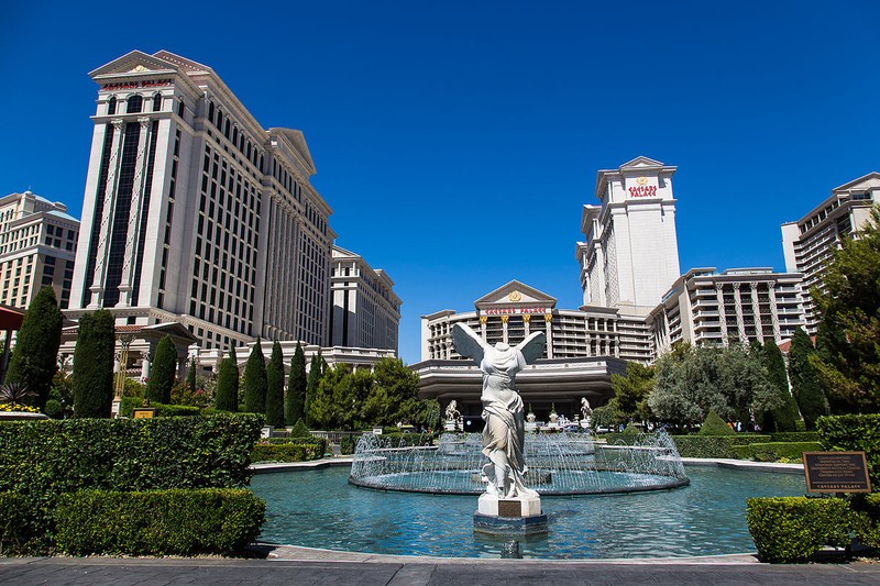 A view of Caesars Palace.