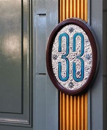 The 33 sign denoting the entrance to Club 33