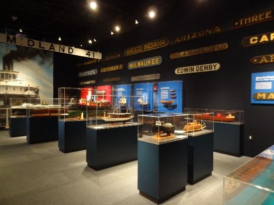 Some of the ship models on display