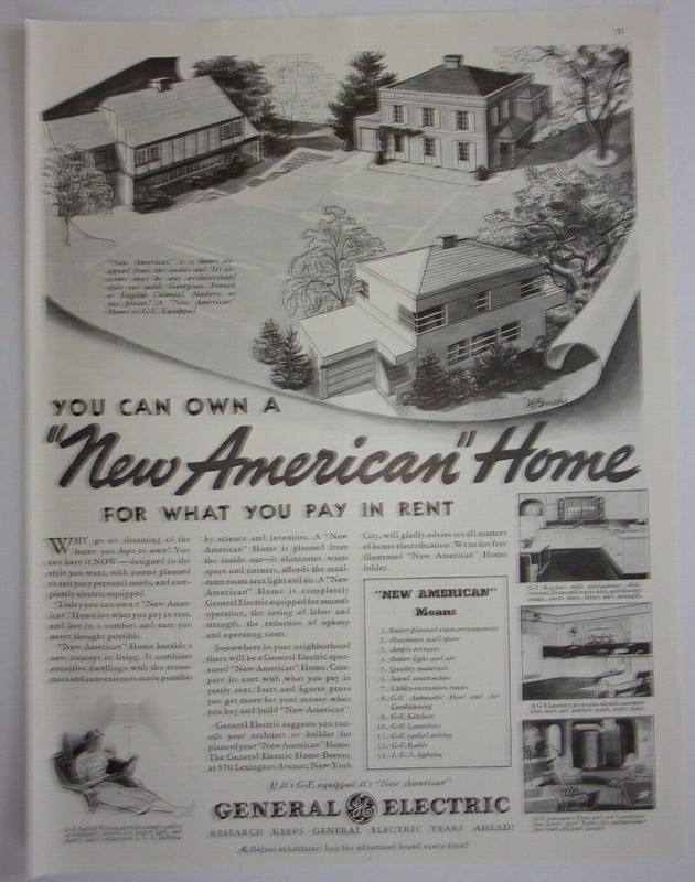 An advertisement for the New American Home Project