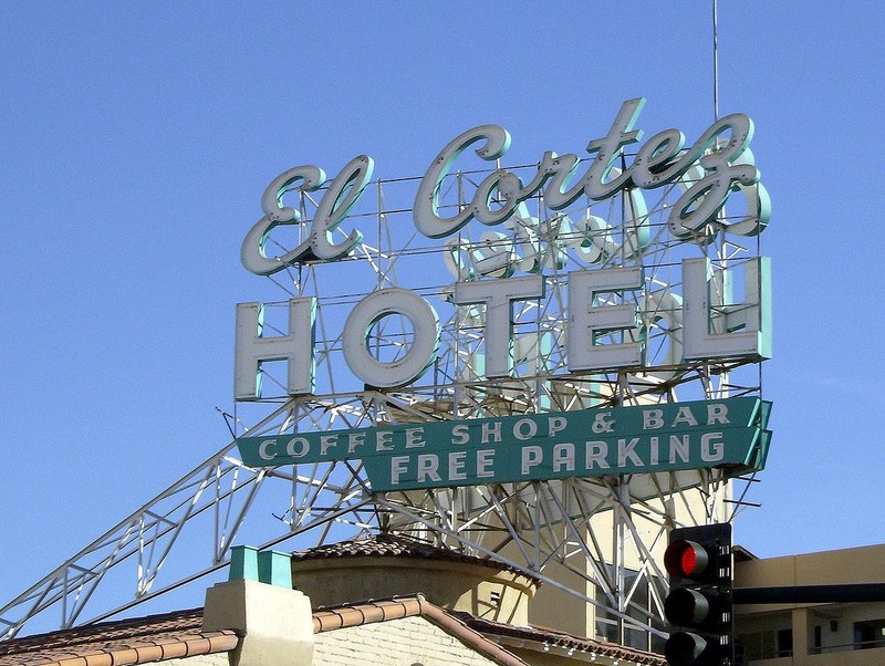 The sign of El Cortez.