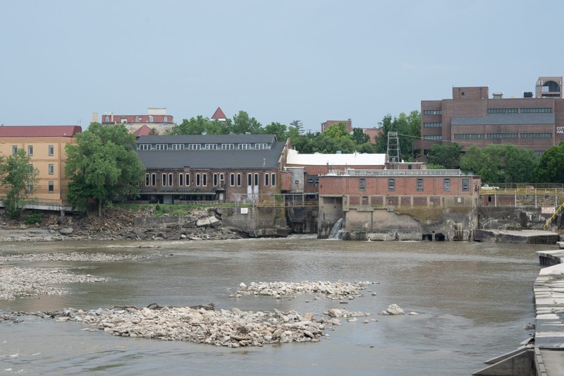 Abe & Jake's Landing, and the former Consolidated Barbed Wire Company Drawing Mill on the Kansas (Kaw) River