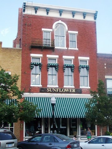 2014 photo of the Ridenour & Baker Building, now operating as the Sunflower Outdoor and Bike store