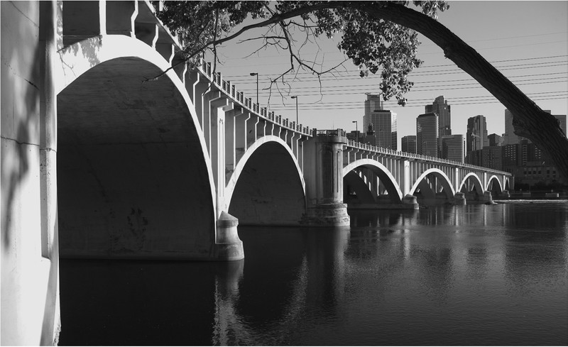 Water, Building, Black, Black-and-white