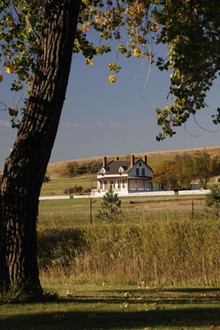 The reconstructed George Armstrong Custer's House