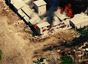 Mt. Carmel Center in flames