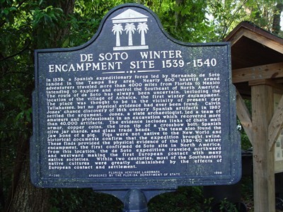 This historical marker describes the history of the site.