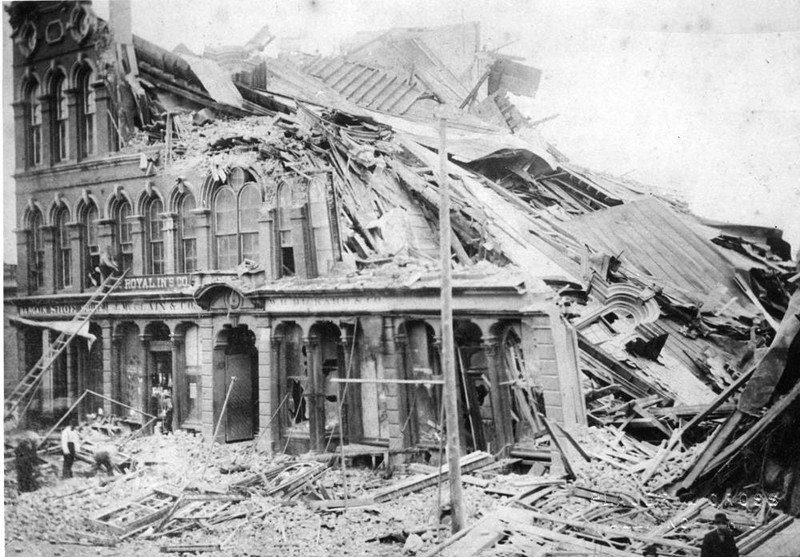 Opera House just after its collapse on June 2, 1886