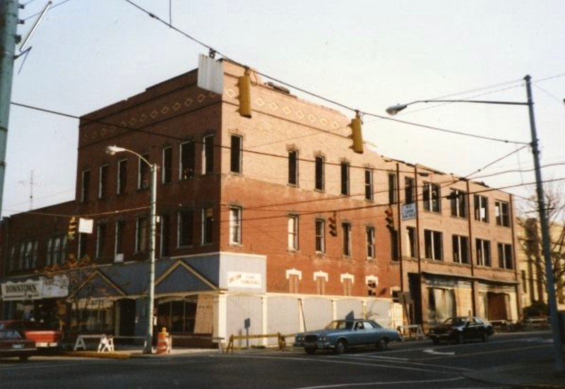 The building occupied by Jamestown Home Furnishings on the southeast corner of East Main Street and Arch Avenue