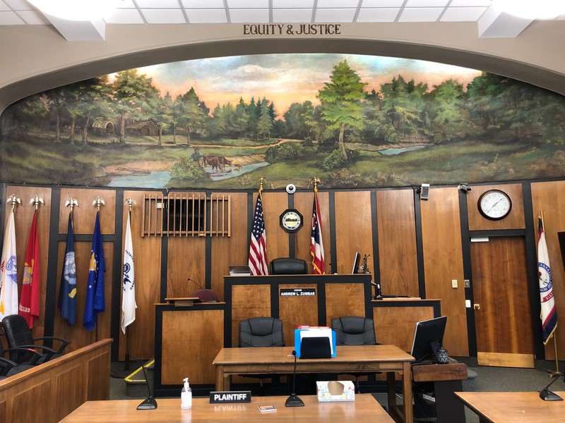 Lexington Mural in courtroom