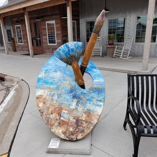 Painted by Susan Hart Located in front of Rustic and Red Susan Hart resides in rural Cozad, NE with her husband, Jim. She earned her BA in Arts Education in 1981 from Kearney State College (now UNK) and then taught art for 17 years in Dawson County rural schools. She continues to teach children’s workshops for the Museum of Nebraska Art in Kearney, NE as well as workshops for adults in collage and mixed media. Her works can be found in public and private collections, including the Museum of Nebraska Art and in the art collections of Doane University and York College.