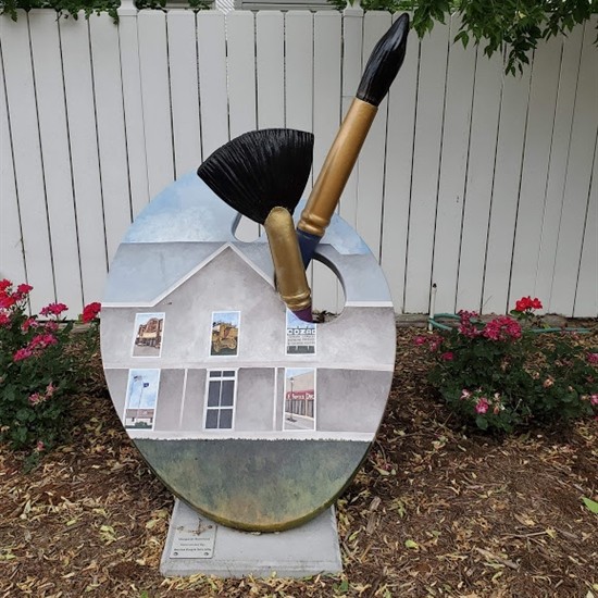Painted by Margaret McGinnis Located in front of the Robert Henri Gallery along the Historical Walkway Margaret McGinnis is a senior at Cozad High School. She is 18 and has been taking art classes for the past four years. She was inspired by her art teacher, Mr. Trey Botts, to paint landmarks from Cozad for her icon concept. Although she does not intend to pursue a career in the arts, Margaret has enjoyed her high school art classes. Margaret is the daughter of Paul and Lori McGinnis. She plans to attend the University of Nebraska at Lincoln next fall where she plans on majoring in Pre-Med and hopes to pursue a career as an Ophthalmologist.