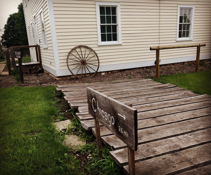 Plank Road Reproduction: Plank Roads typically had two lanes made of boards 8-12 ft wide for each lane..