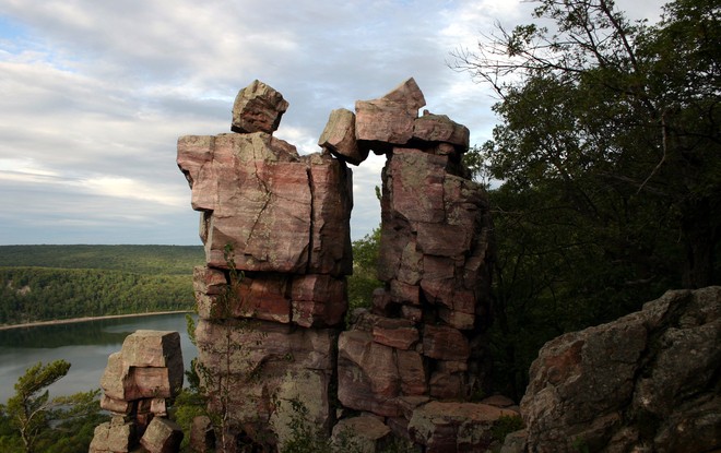 One of the famous rock formations at the park, called Devil's Doorway.