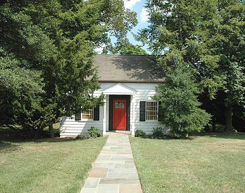 stone, walkway, house, building, grass, door, window, tree, sky 