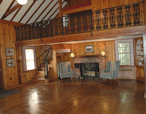 furniture, wood, chair, fireplace, stairs, rail, furniture, beams 