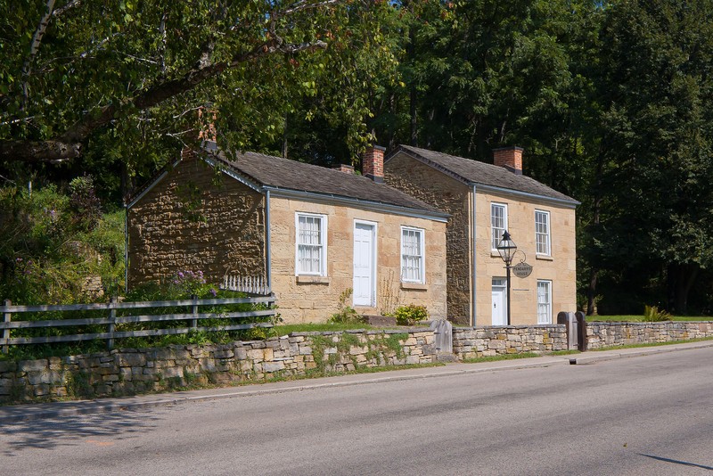 Built ca. 1835, the Pendarvis House is on the left. The one on the right is called the Trewlany House. 