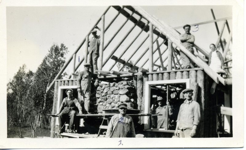 Building the Vertical Log Cabin at 7710 Point Road