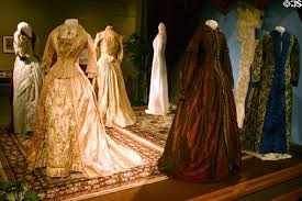 Exhibit of dresses from the 1850s.